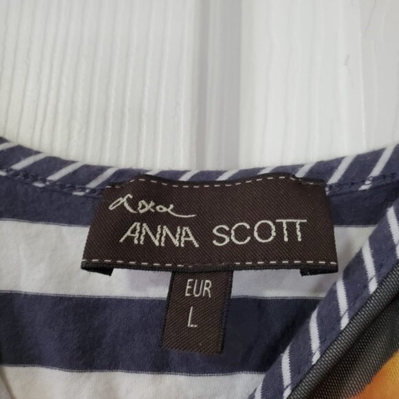 Anna Scott Nautical Fruit Print Novelty Y2K Coastal Artsy Tank Top L - Picture 5 of 8
